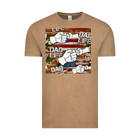 Vintage Coffee dad life fist bump seamless pattern Vintage Tee - HRA Design Shop