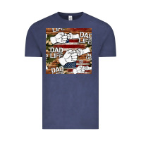 Vintage Denim dad life fist bump seamless pattern Vintage Tee - HRA Design Shop
