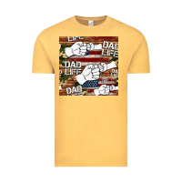 Vintage Mustard dad life fist bump seamless pattern Vintage Tee - HRA Design Shop