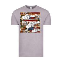 Vintage Zinc dad life fist bump seamless pattern Vintage Tee - HRA Design Shop