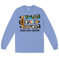 Colony Blue western pencils teach love inspire Long Sleeve Tee - JahusDesignShop