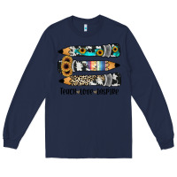 Navy western pencils teach love inspire Long Sleeve Tee - JahusDesignShop