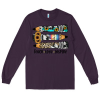 Plum western pencils teach love inspire Long Sleeve Tee - JahusDesignShop