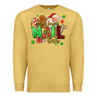 Antique Gold santas favorite nail tech Premium Sweatshirt - MaliasSmallBusiness