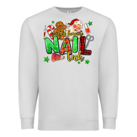 Dove Grey santas favorite nail tech Premium Sweatshirt - MaliasSmallBusiness