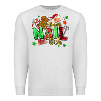 Oatmeal Heather santas favorite nail tech Premium Sweatshirt - MaliasSmallBusiness