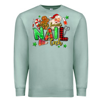 Seafoam santas favorite nail tech Premium Sweatshirt - MaliasSmallBusiness