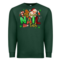 Sports Green santas favorite nail tech Premium Sweatshirt - MaliasSmallBusiness