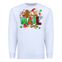 White santas favorite nail tech Premium Sweatshirt - MaliasSmallBusiness