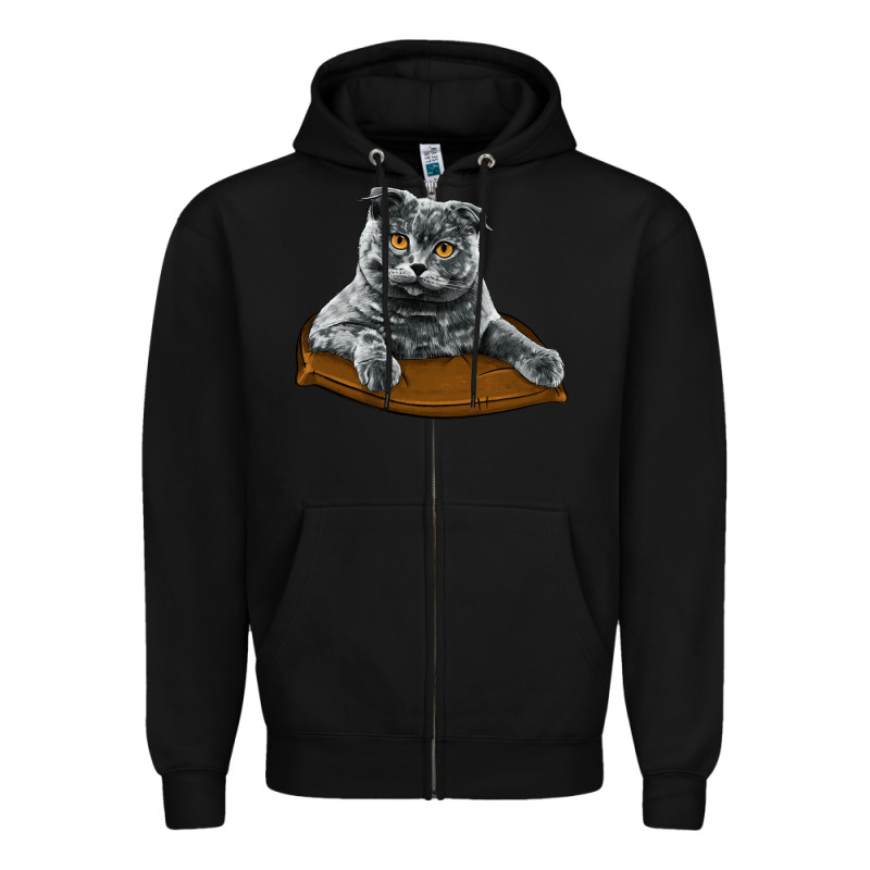 Scottish Fold Zipper Hoodie by LillyAllenDesigns | Teevron