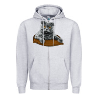 Heather Grey Scottish Fold Zipper Hoodie - LillyAllenDesigns