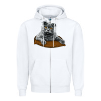 White Scottish Fold Zipper Hoodie - LillyAllenDesigns