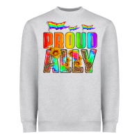 Heather Grey proud ally Heavyweight Sweatshirt - HRA Design Shop