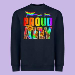 Proud Ally Heavyweight Sweatshirt Designed By Hra Design Shop