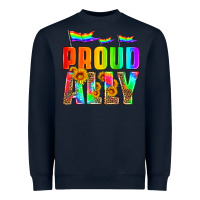 Navy proud ally Heavyweight Sweatshirt - HRA Design Shop