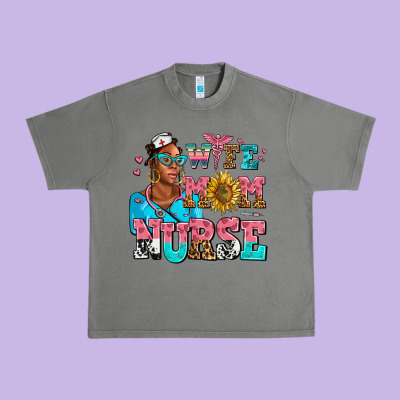 Afro Wife Mom Nurse Urban Heavy Tee Designed By Adodesignshop