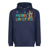 Navy western merry christmas Heavyweight Hoodie - MaliasSmallBusiness