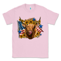 Bubblegum Pink 4th of july shaggy cow leopard background Classic Tee - Jasminsmagicworld