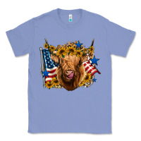 Colony Blue 4th of july shaggy cow leopard background Classic Tee - Jasminsmagicworld