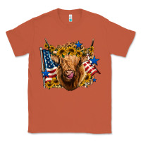 Copper 4th of july shaggy cow leopard background Classic Tee - Jasminsmagicworld