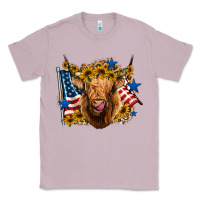 Lilac 4th of july shaggy cow leopard background Classic Tee - Jasminsmagicworld
