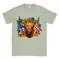 Matcha 4th of july shaggy cow leopard background Classic Tee - Jasminsmagicworld