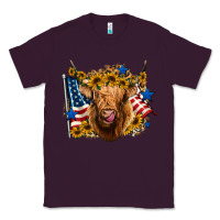 Plum 4th of july shaggy cow leopard background Classic Tee - Jasminsmagicworld