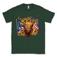 Sports Green 4th of july shaggy cow leopard background Classic Tee - Jasminsmagicworld