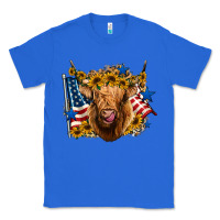 True Royal 4th of july shaggy cow leopard background Classic Tee - Jasminsmagicworld