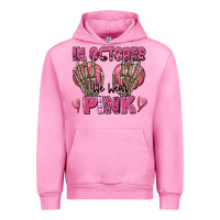 Fuchsia Pink in october we wear pink skeleton Urban Hoodie - texasbilliewilder