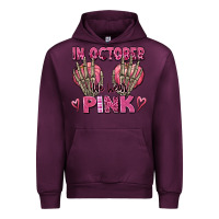 Mauve Wine in october we wear pink skeleton Urban Hoodie - texasbilliewilder
