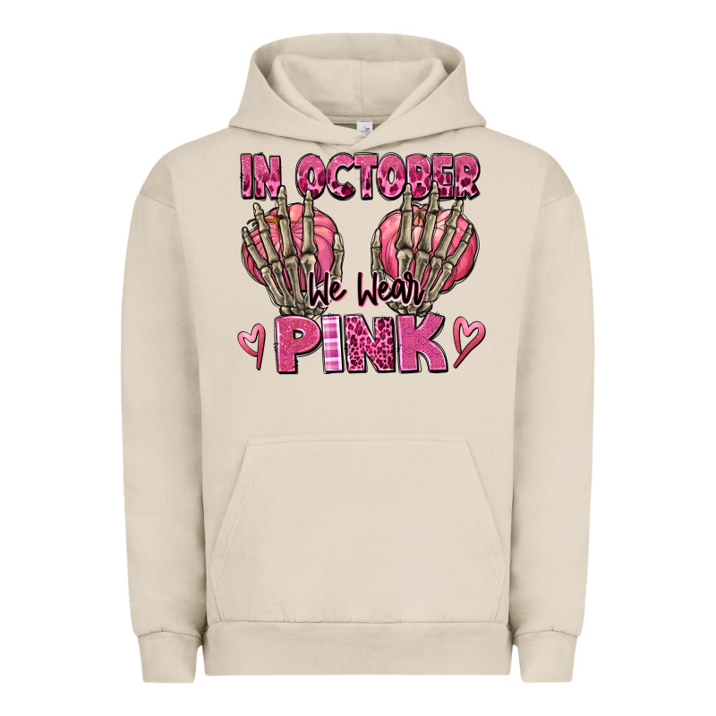In October We Wear Pink Skeleton Urban Hoodie by texasbilliewilder | Teevron