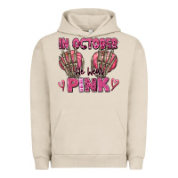 Pigment French Oak in october we wear pink skeleton Urban Hoodie - texasbilliewilder