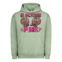 Pigment Oil Green in october we wear pink skeleton Urban Hoodie - texasbilliewilder