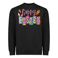 Black Easter Day Happy Easter Heavyweight Sweatshirt - OliviaCreatesArt