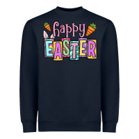 Navy Easter Day Happy Easter Heavyweight Sweatshirt - OliviaCreatesArt