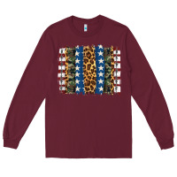 Burgundy usa army pattern brushstroke Long Sleeve Tee - Artiststas