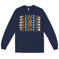 Navy usa army pattern brushstroke Long Sleeve Tee - Artiststas