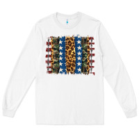 White usa army pattern brushstroke Long Sleeve Tee - Artiststas