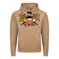 Vintage Coffee mom of both baseball and softball messy bun Vintage Hoodie - Zillion Design Studio