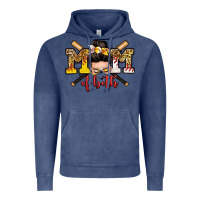 Vintage Denim mom of both baseball and softball messy bun Vintage Hoodie - Zillion Design Studio