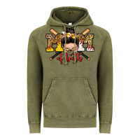 Vintage Olive mom of both baseball and softball messy bun Vintage Hoodie - Zillion Design Studio