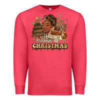 Cardinal have a melanin christmas  black woman Premium Sweatshirt - MaliasSmallBusiness
