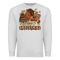 Dove Grey have a melanin christmas  black woman Premium Sweatshirt - MaliasSmallBusiness