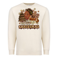 Sandshell have a melanin christmas  black woman Premium Sweatshirt - MaliasSmallBusiness