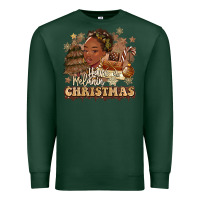 Sports Green have a melanin christmas  black woman Premium Sweatshirt - MaliasSmallBusiness