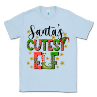 Dusty Blue santas cutest elf Classic Tee - CowhideDigitalArt