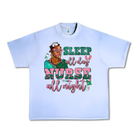 Grape Ice afro  nurse sleep all day nurse all night Urban Heavy Tee - AdoDesignShop