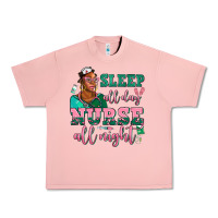 Salmon afro  nurse sleep all day nurse all night Urban Heavy Tee - AdoDesignShop