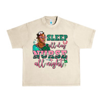 Sandshell afro  nurse sleep all day nurse all night Urban Heavy Tee - AdoDesignShop